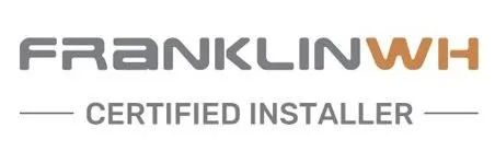 FranklinWH Certified Installer logo in gray and orange text on a white background