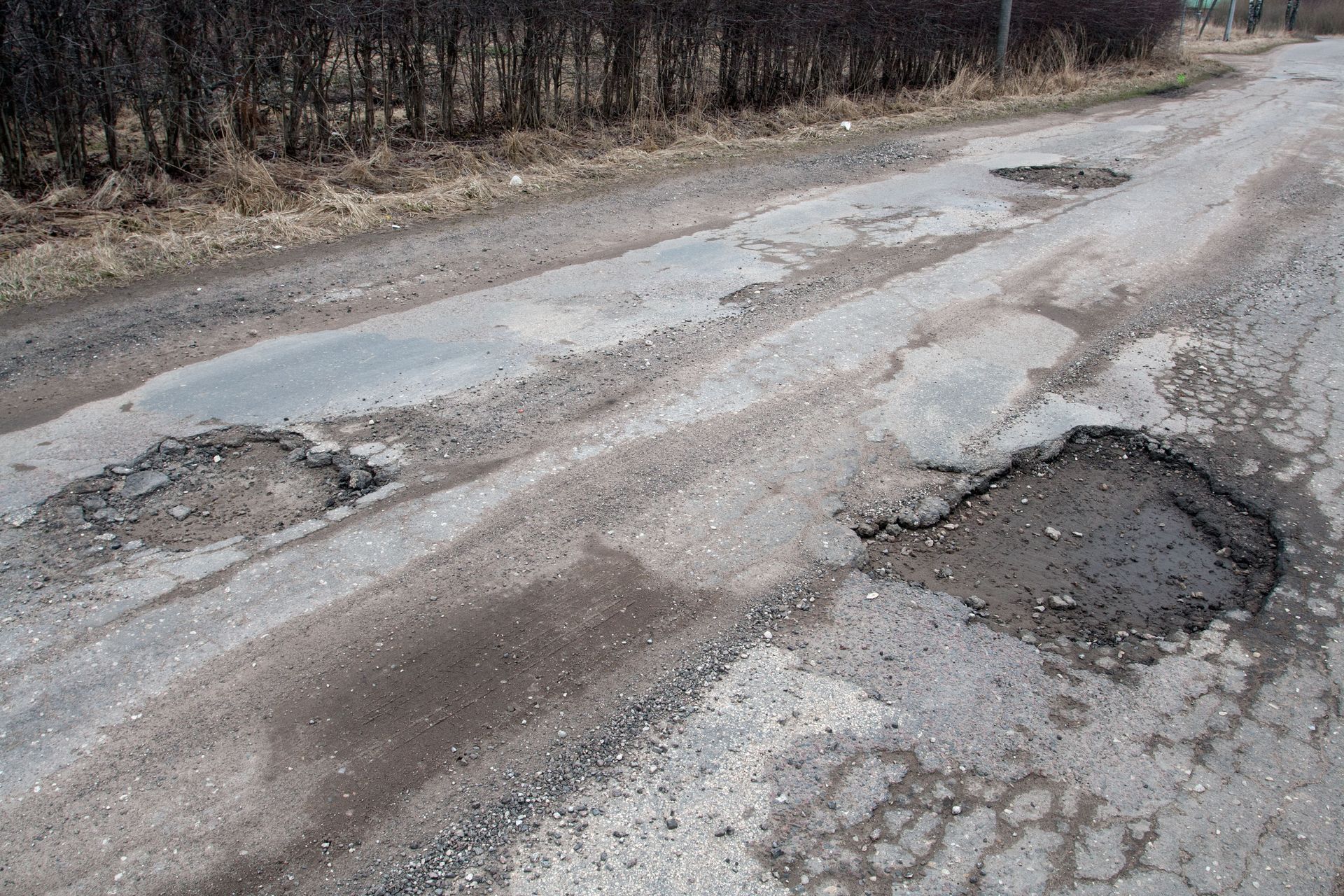 asphalt cracks