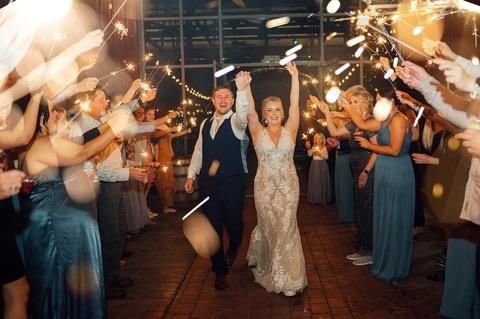 Wedding celebration with their guest