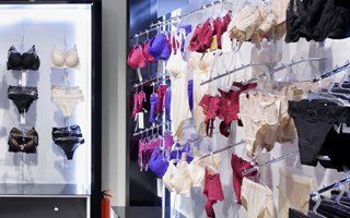 Bras and panties on display