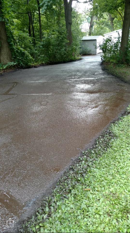 Before and after asphalt service