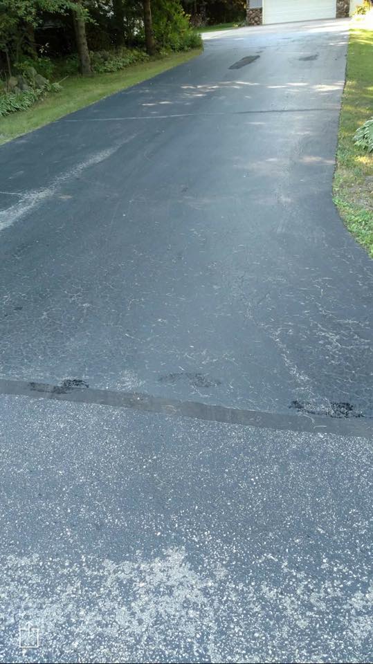 Before and after asphalt service