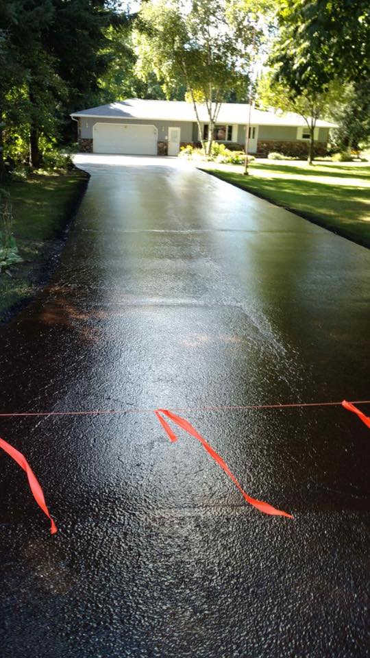 Before and after asphalt service