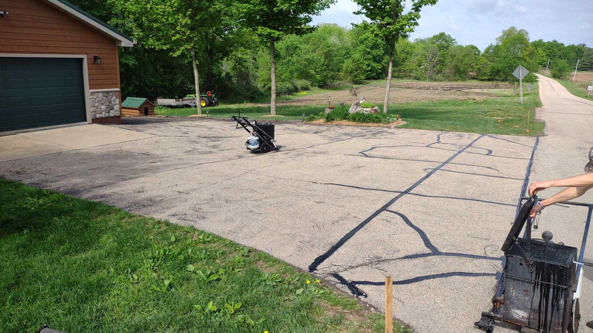 Before and after asphalt service