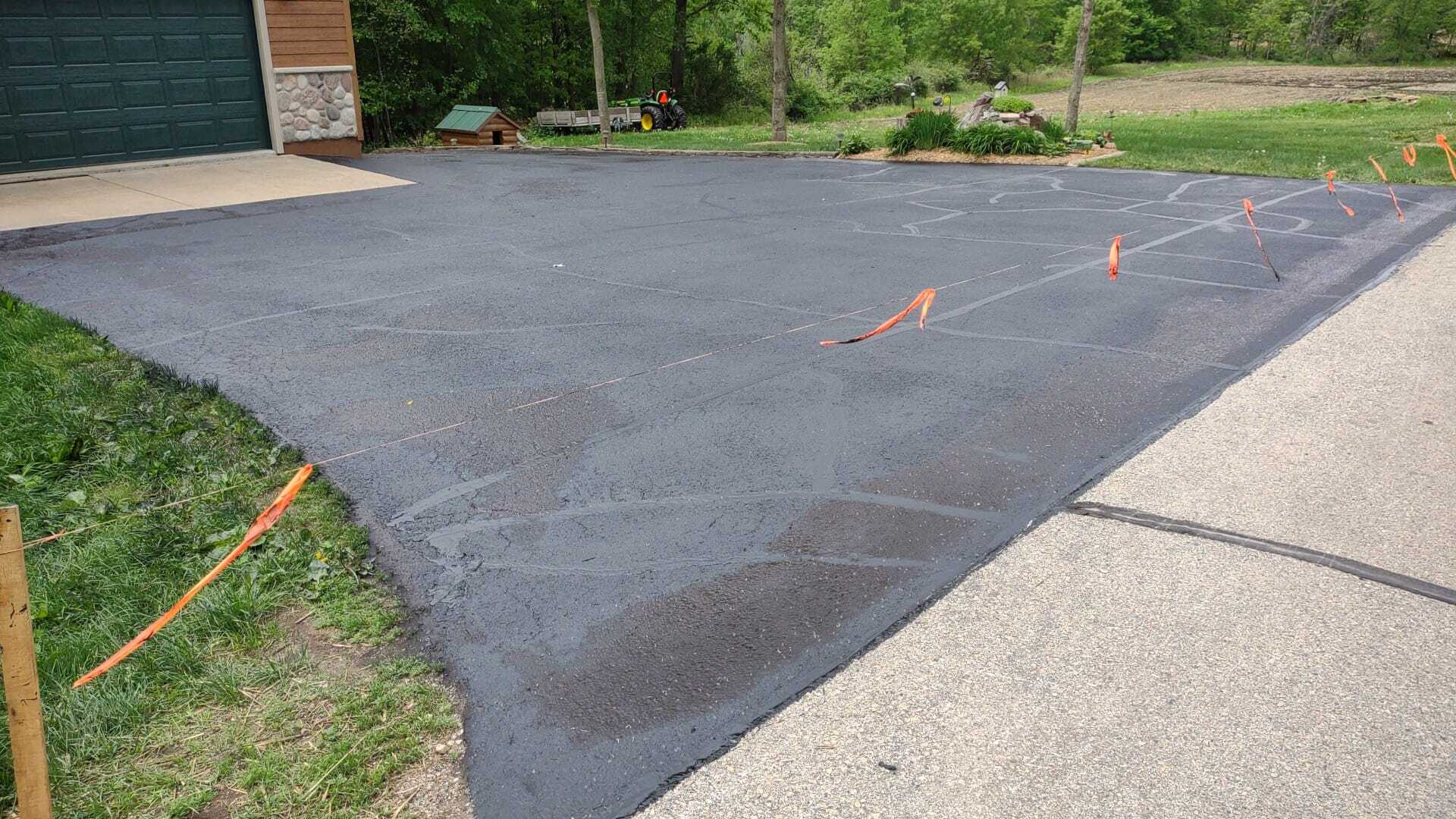 Before and after asphalt service