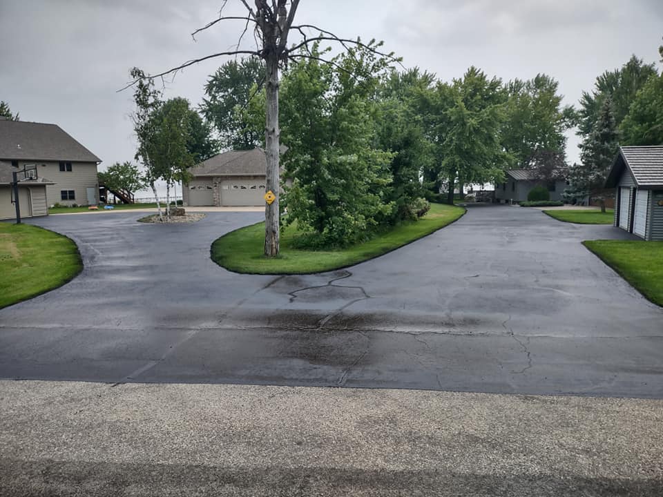 Before and after asphalt service