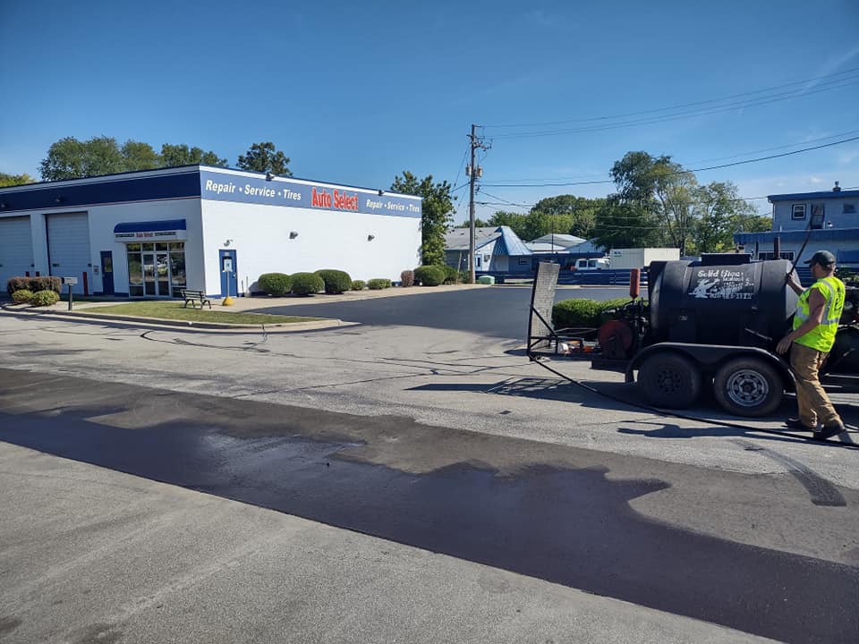 Before and after asphalt service