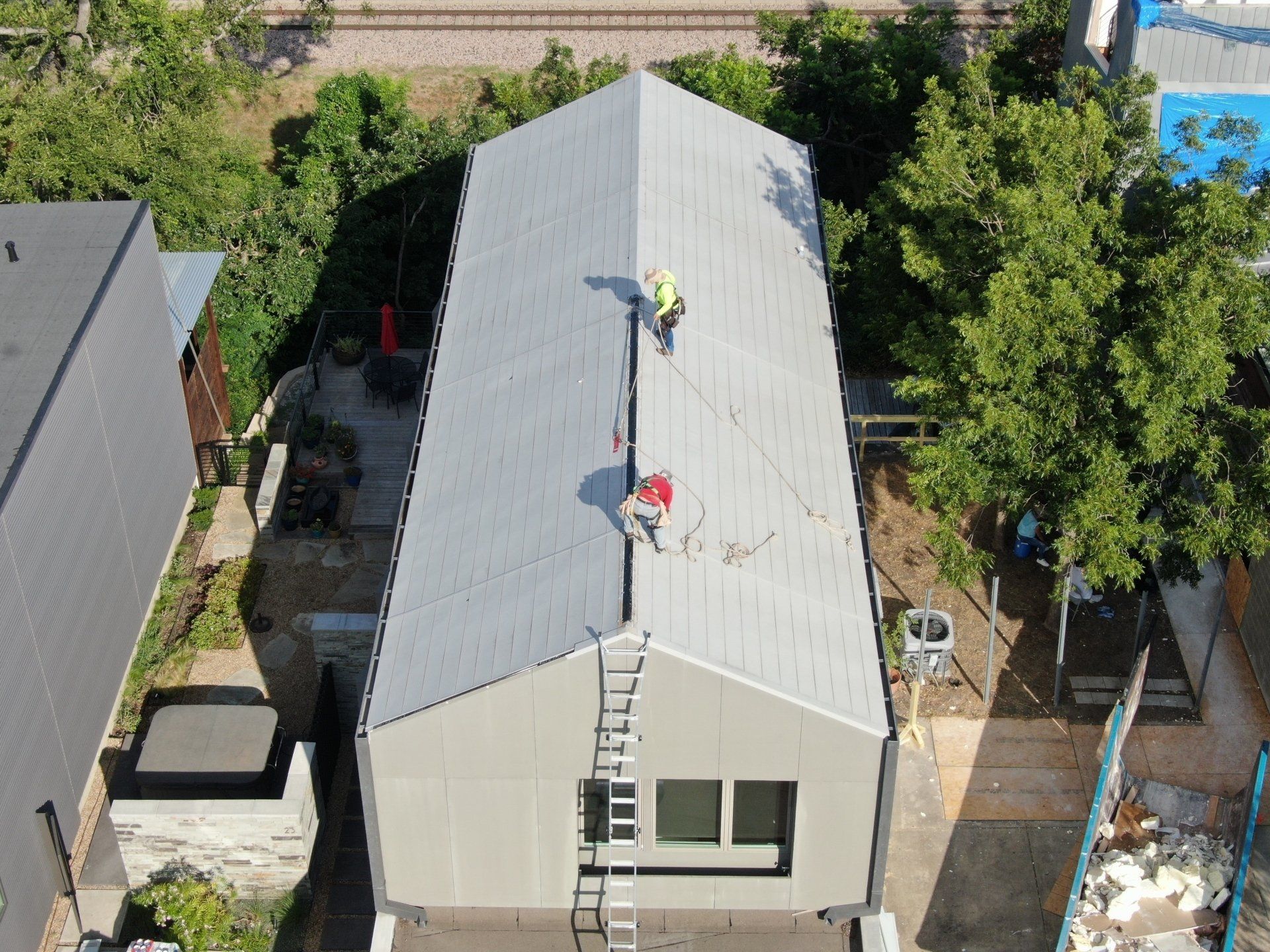 Dallas Texas, One of a kind metal roofing system horizontal architectural metal panels