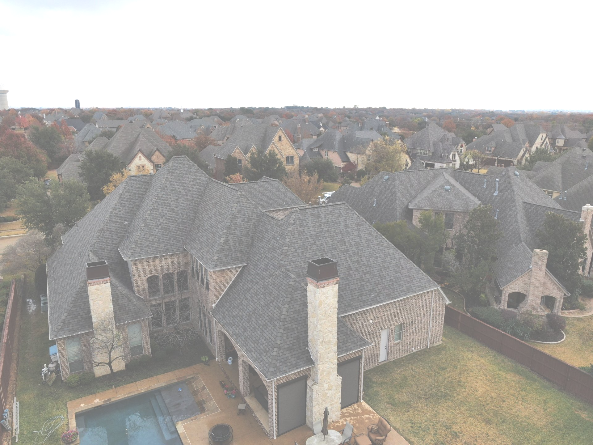 Colleyville Texas roof replacement due to hail damage to the shingles