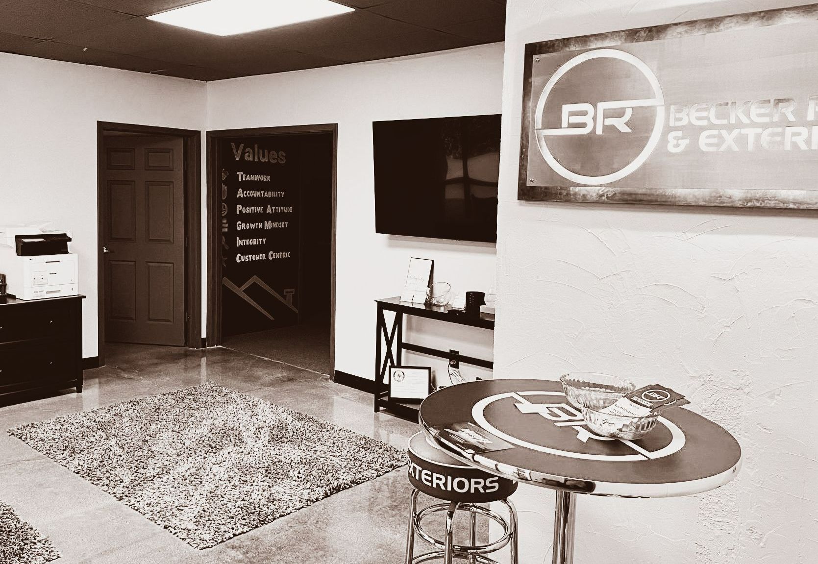 Becker Roofing and Exteriors front office Keller Texas