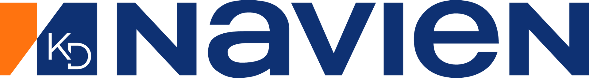 Logo for Navien: blue text with orange and blue accents.