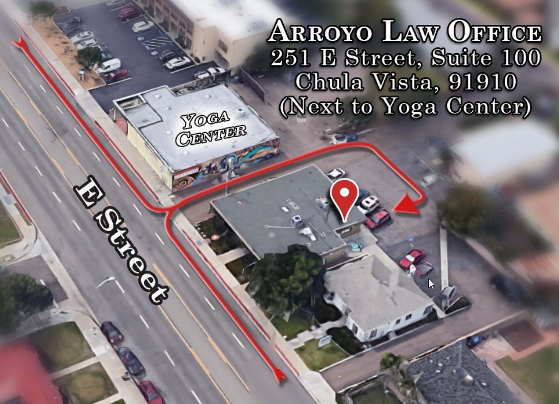 An aerial view of the Arroyo Law Office