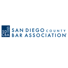 The logo for the san diego county bar association