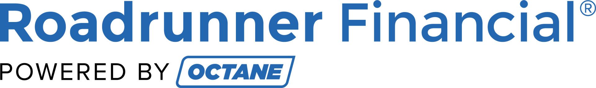 The roadrunner financial logo is powered by octane