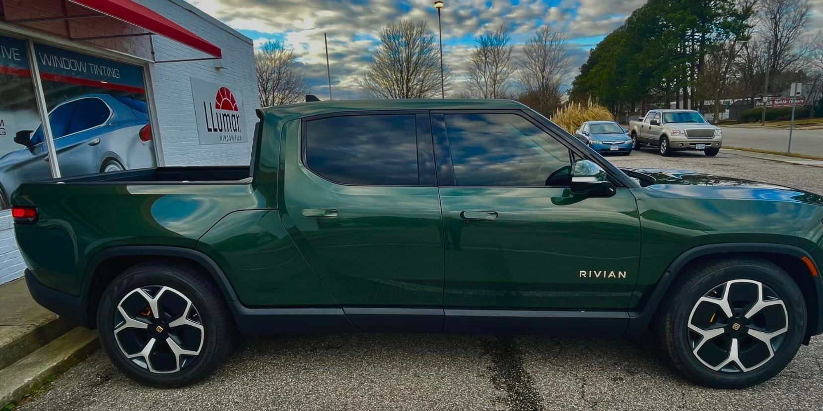 Bay Custom Tinting in Newport News specializes in Electric vehicle window tinting- New Rivian Truck