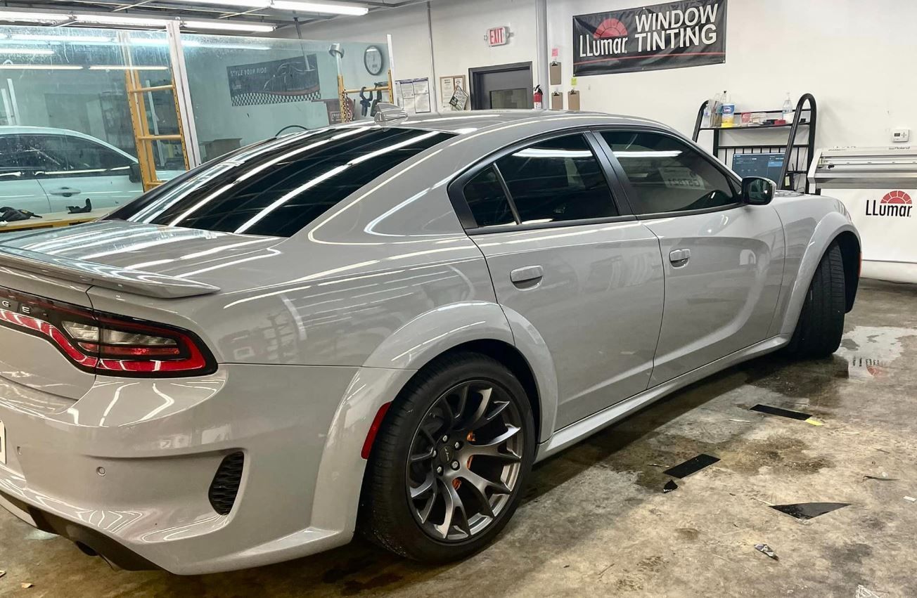 Window Tinting on a Dodge Charger Hellcat, Newport News Virginia