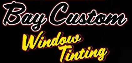 Bay Custom Window Tinting Logo Black Background