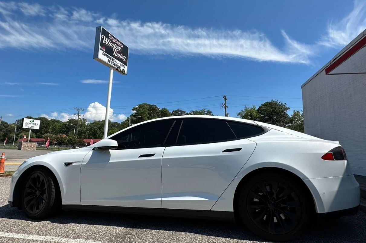 Bay Custom Tinting in Newport News specializes in Electric vehicle window tinting- New Tesla
