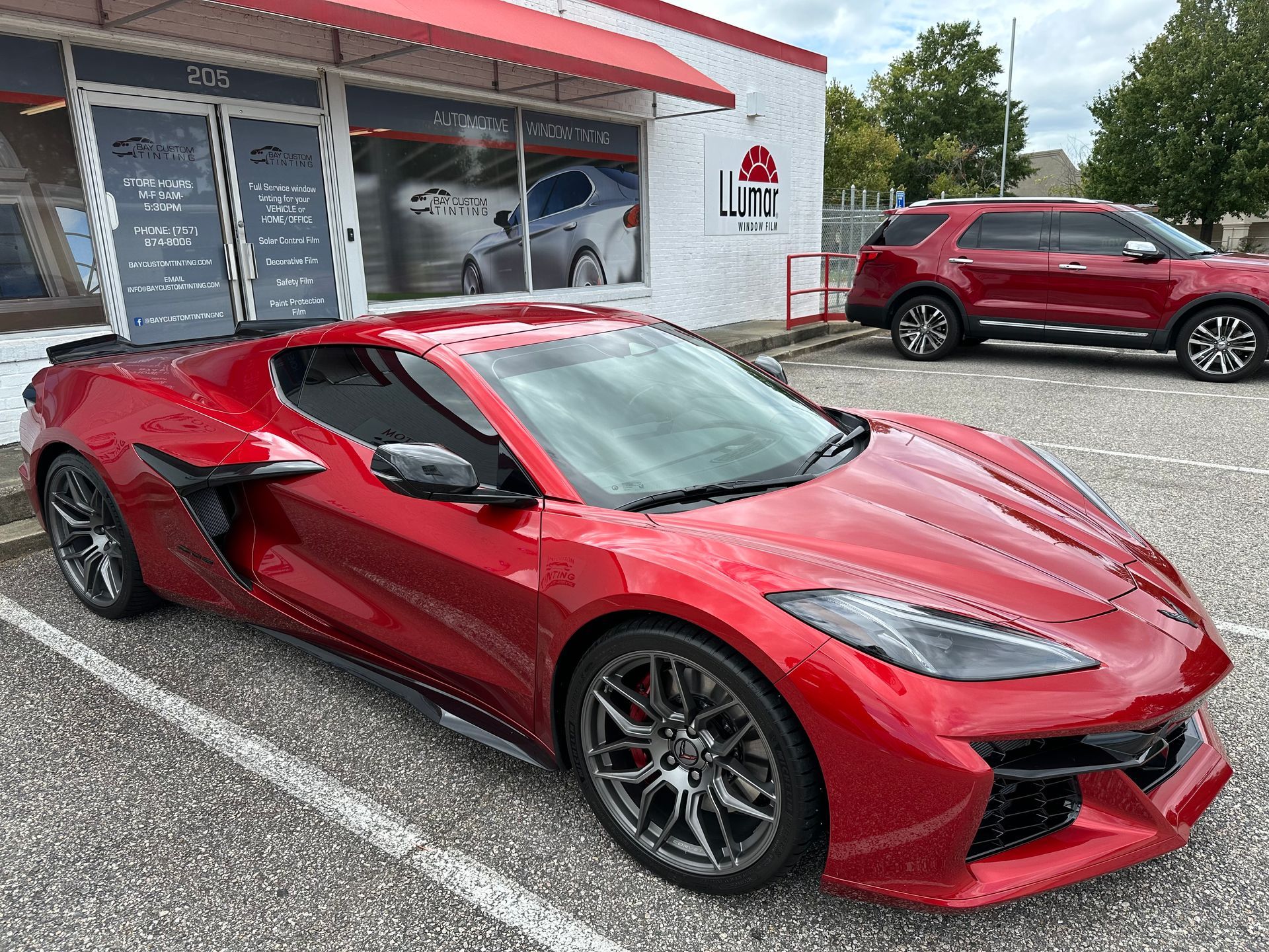 New Corvette Windows tinted at Bay Custom Tinting