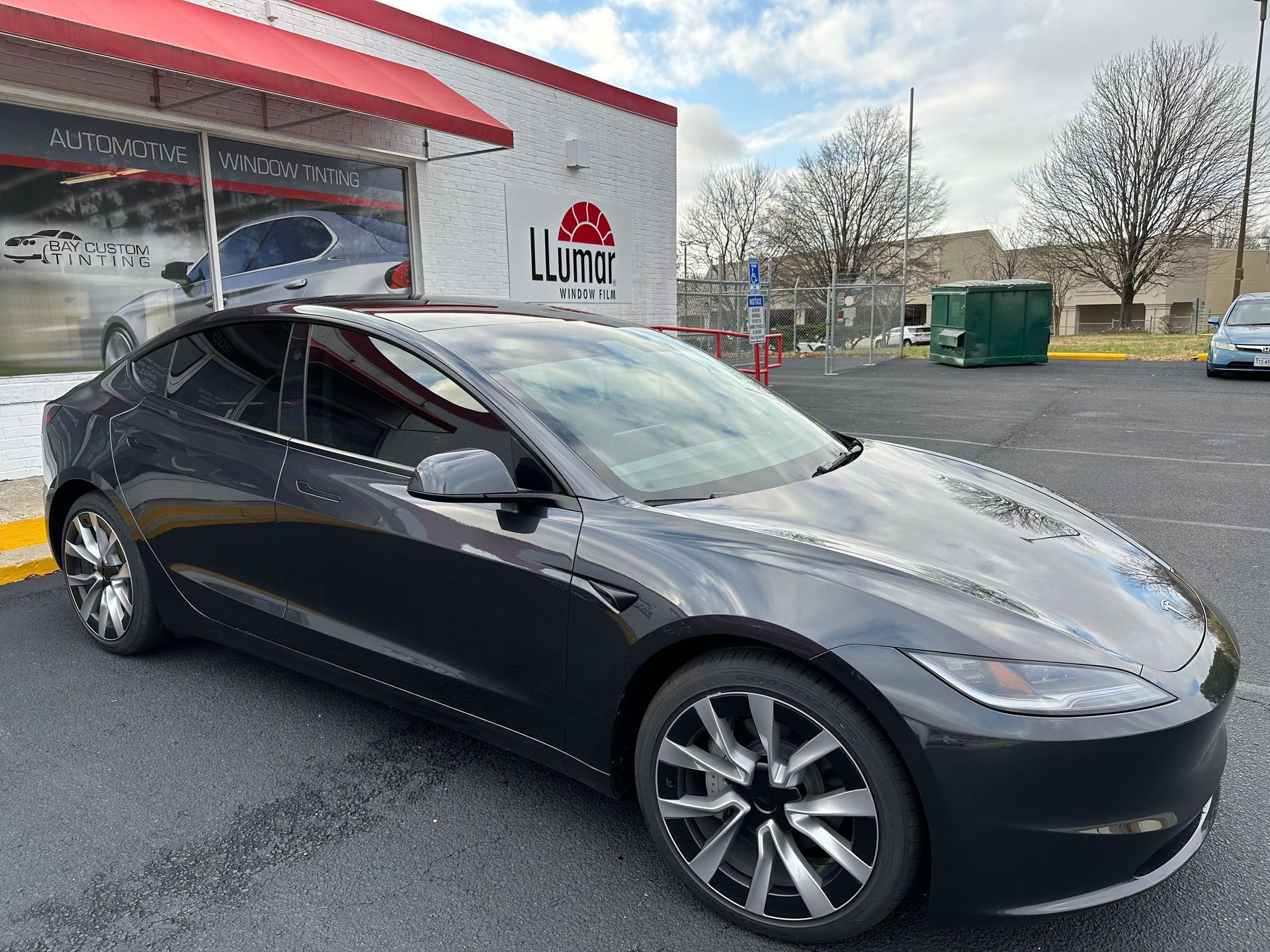 Bay custom tinting in Newport News loves tinting windows on Tesla's