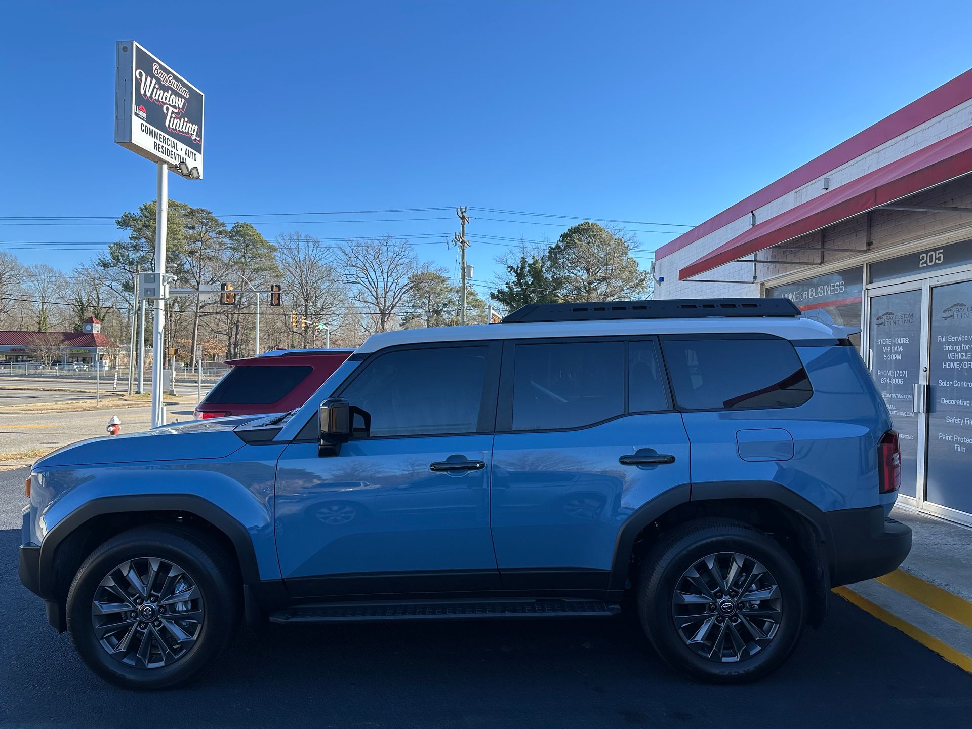 new Toyota land cruiser with windows tinted