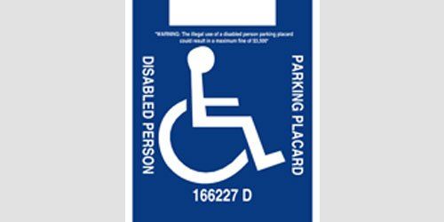Handicap placards