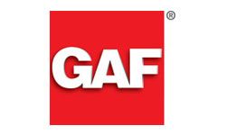 GAF logo: white 