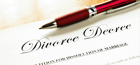 Divorce decree paper