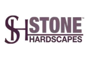 Logo for SH Stone Hardscapes, with initials 