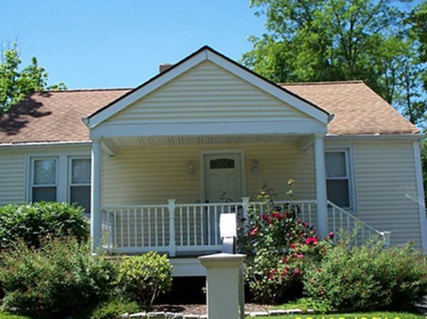 Front view of the hospital
