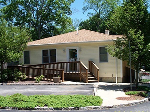 Front view of the hospital
