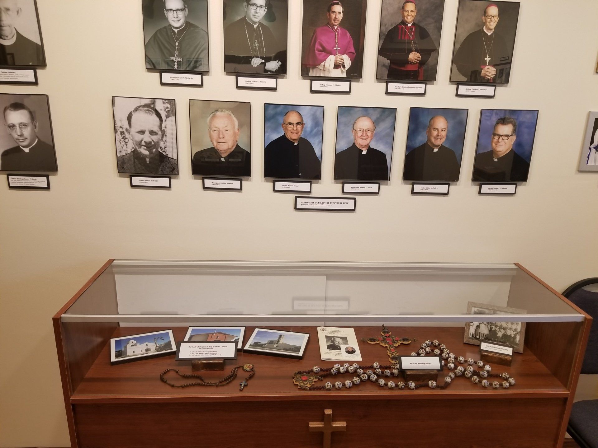 Photos of people and rosaries
