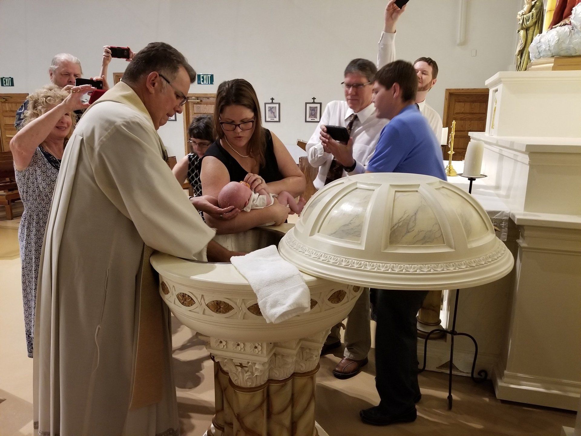 Child baptism ceremony