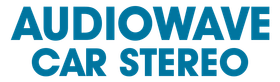 Audiowave Car Stereo logo in blue text on a white background