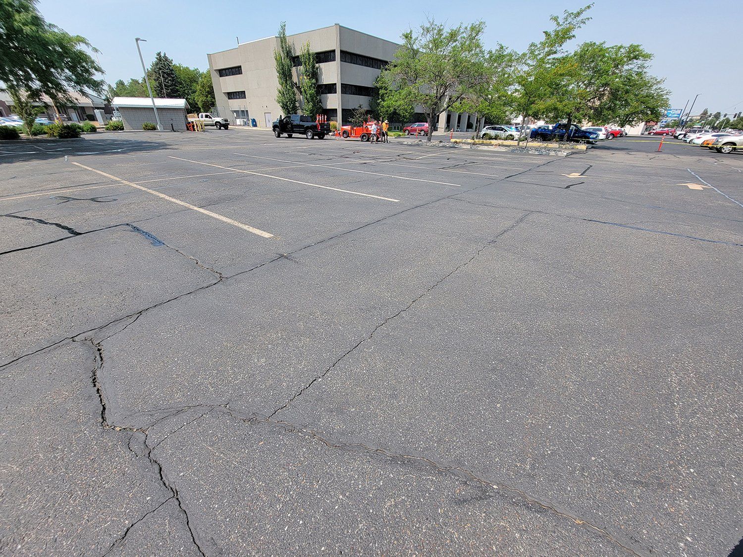 Commercial parking lot