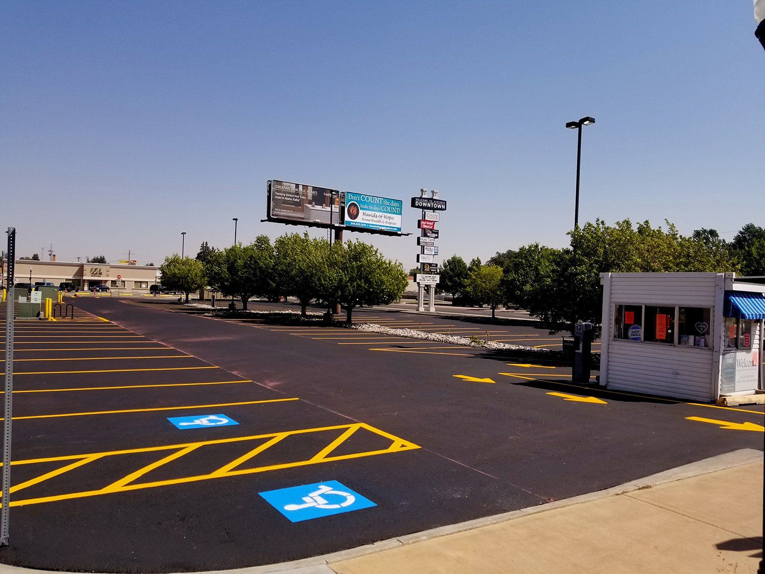 Commercial parking lot