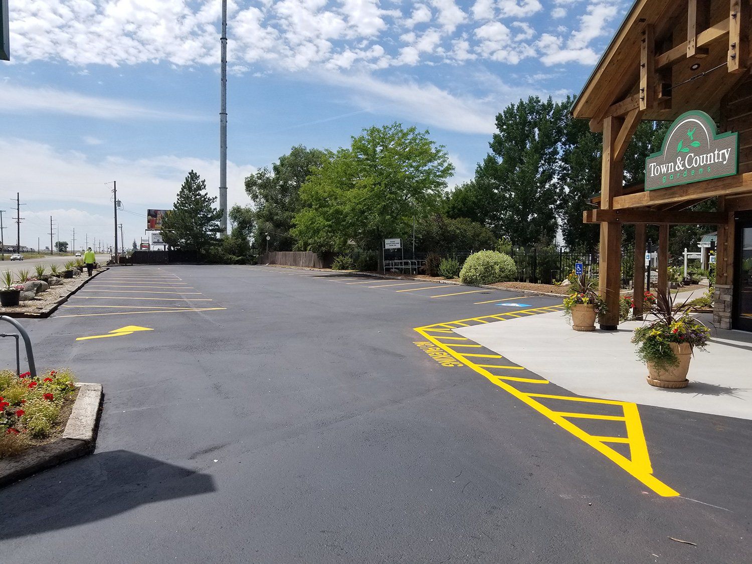 Commercial parking lot