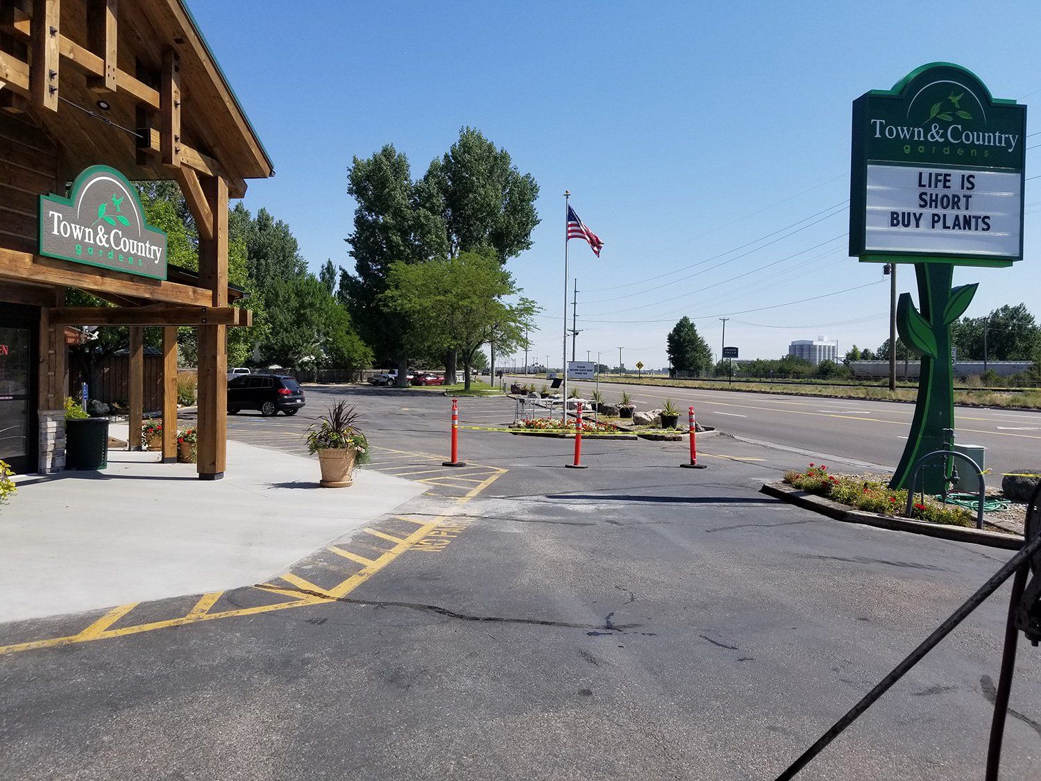 Commercial parking lot