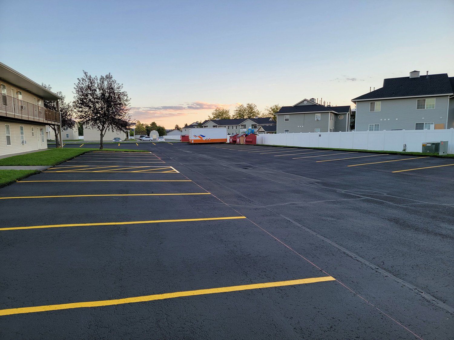Residential parking lot