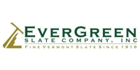 Evergreen Slate Company logo with green mountain icon and tagline “Fine Vermont Slate Since 1916”