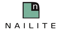 Nailite logo with a green square icon and black text on a white background
