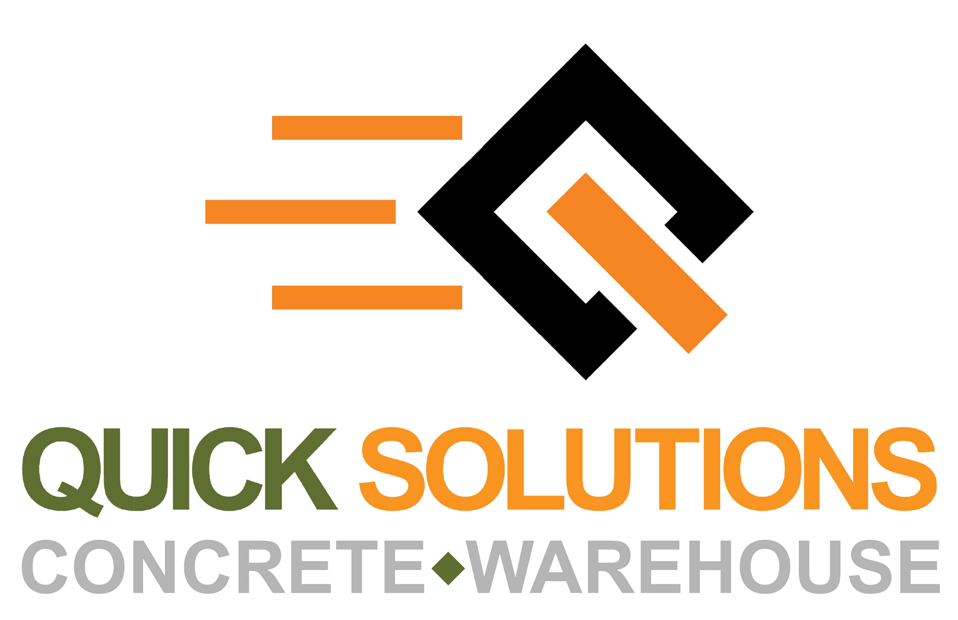 the logo for quick solutions concrete warehouse