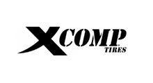 XCOMP TIRES logo in black text on a white background