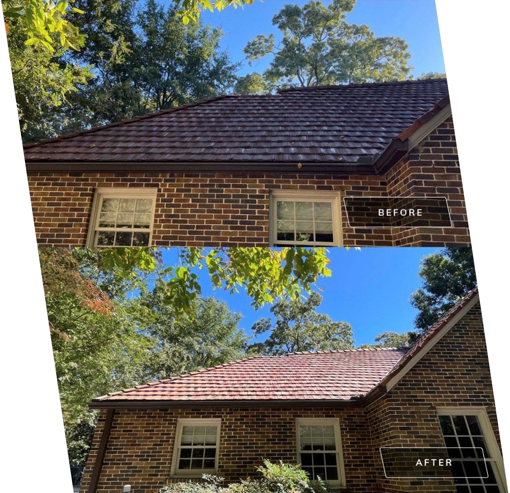 Tile and slate roof cleaning