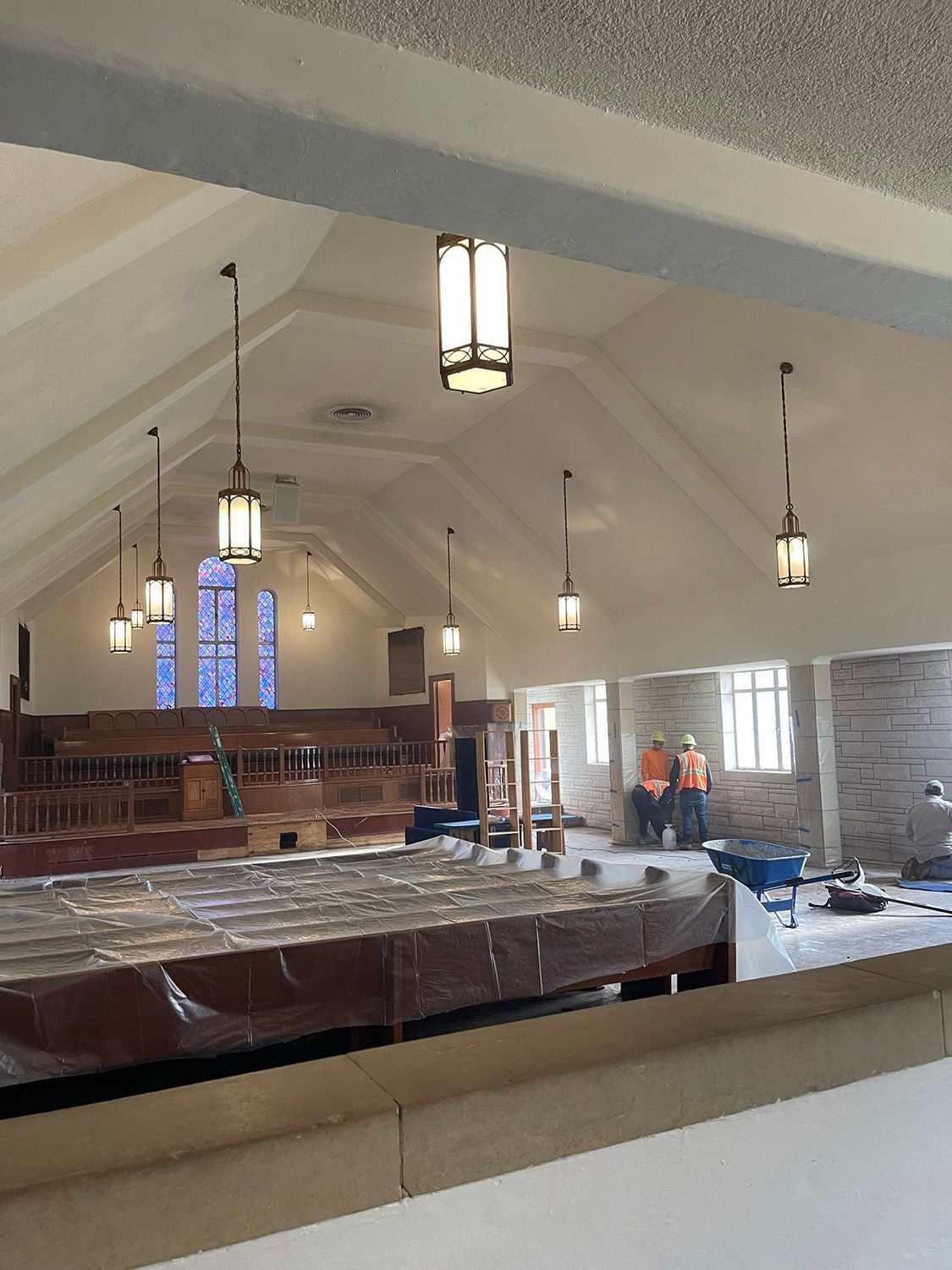 Inside view of the church