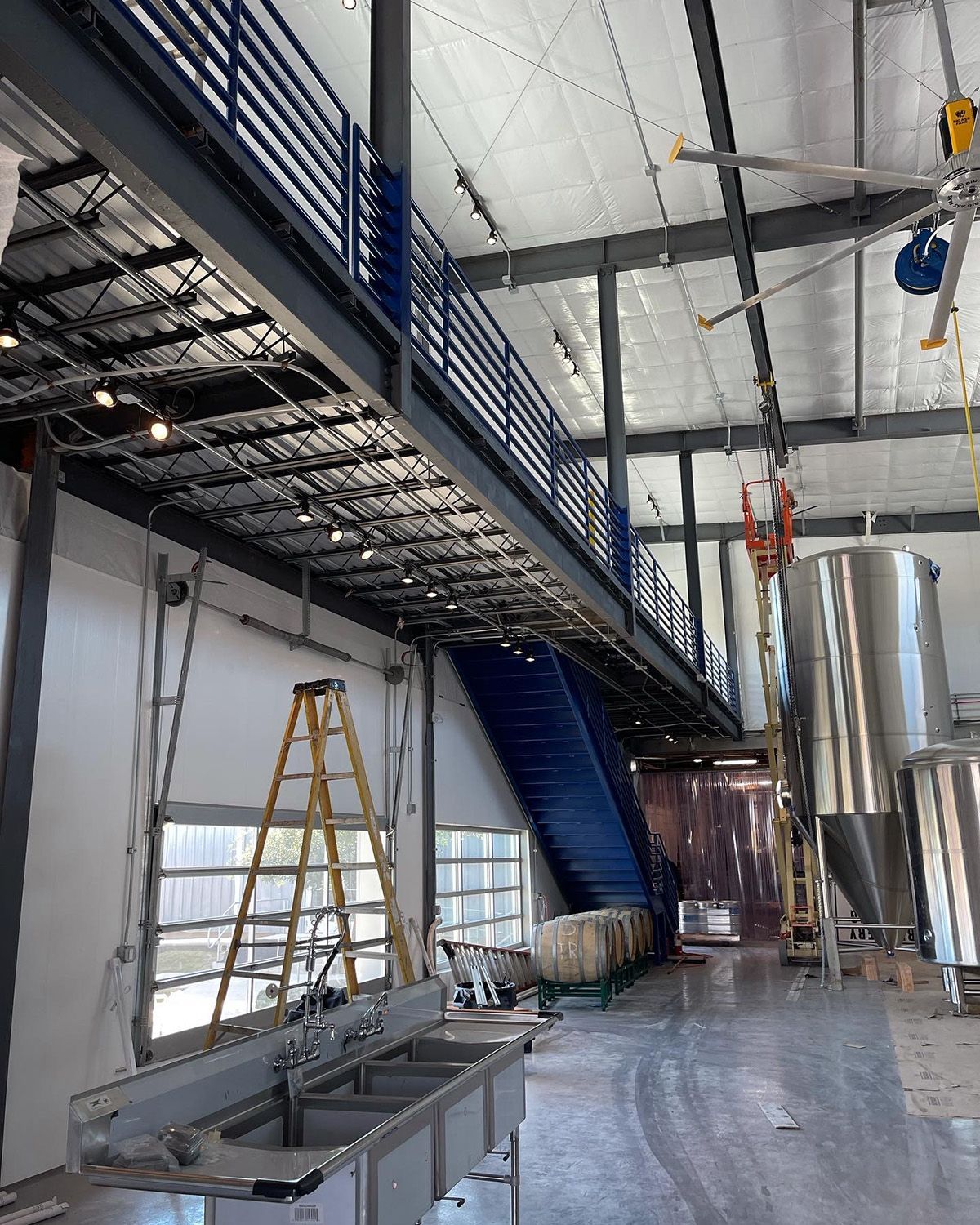 Inside view of Galveston Island Brewing's factory