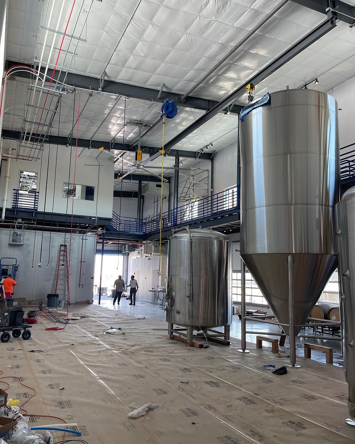 Inside view of Galveston Island Brewing's factory