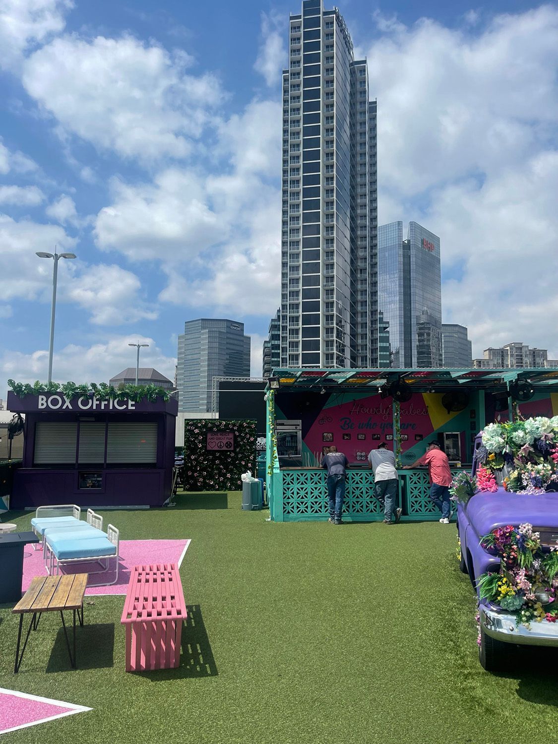 Cinema concession stand and ticket booth