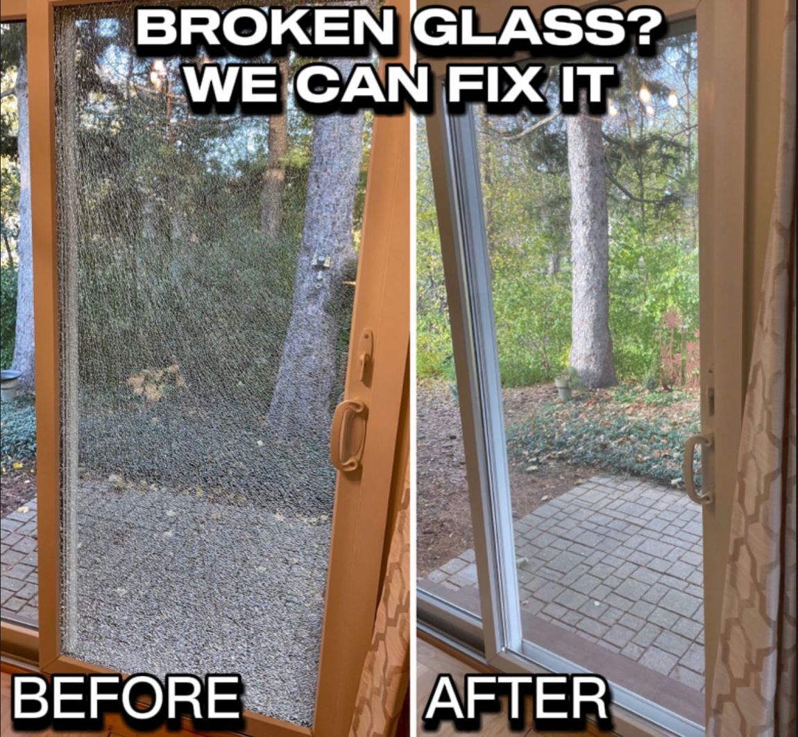 Broken Glass Before and after image