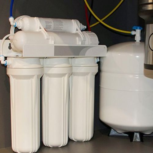 White water filtration system with multiple filters and a storage tank